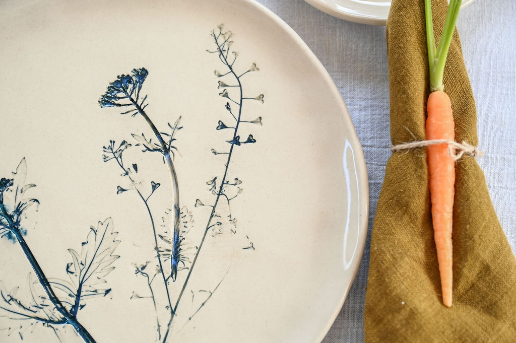 Dinner Plate in Dark Teal - Primavera