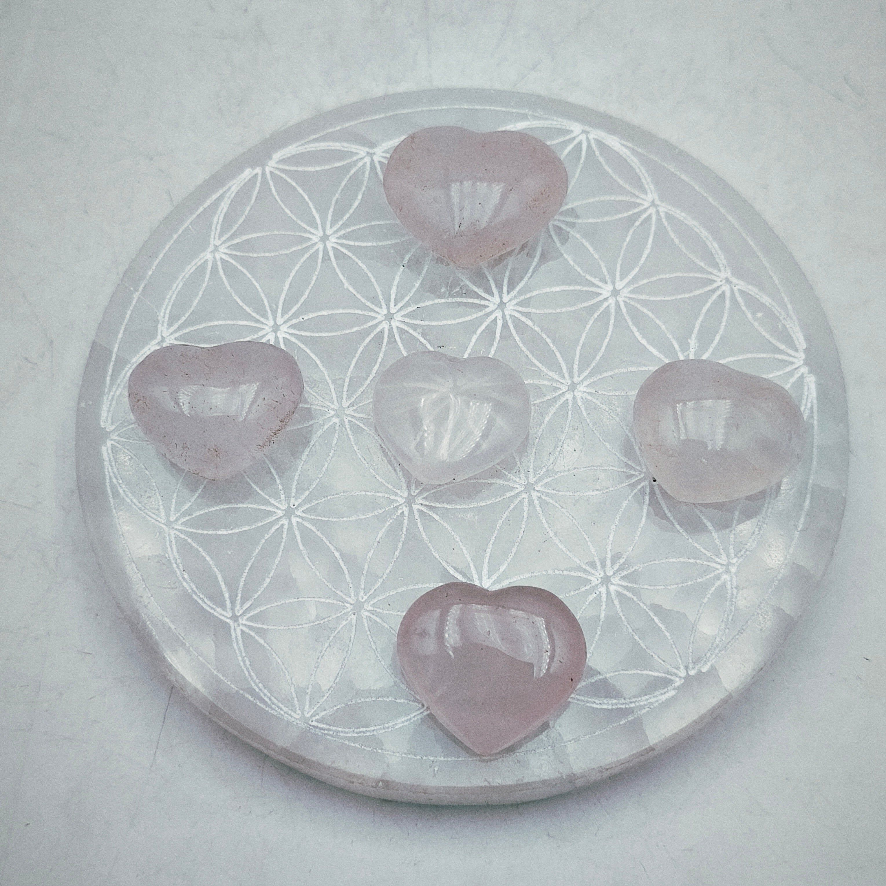 Corazón pequeño - Cuarzo rosa - Talla M