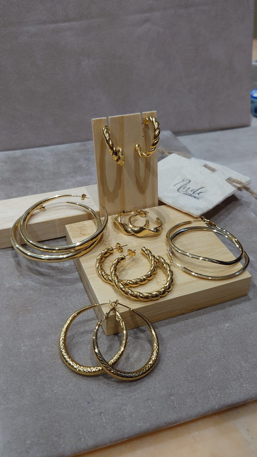 Assortment of 316L stainless steel hoop earrings