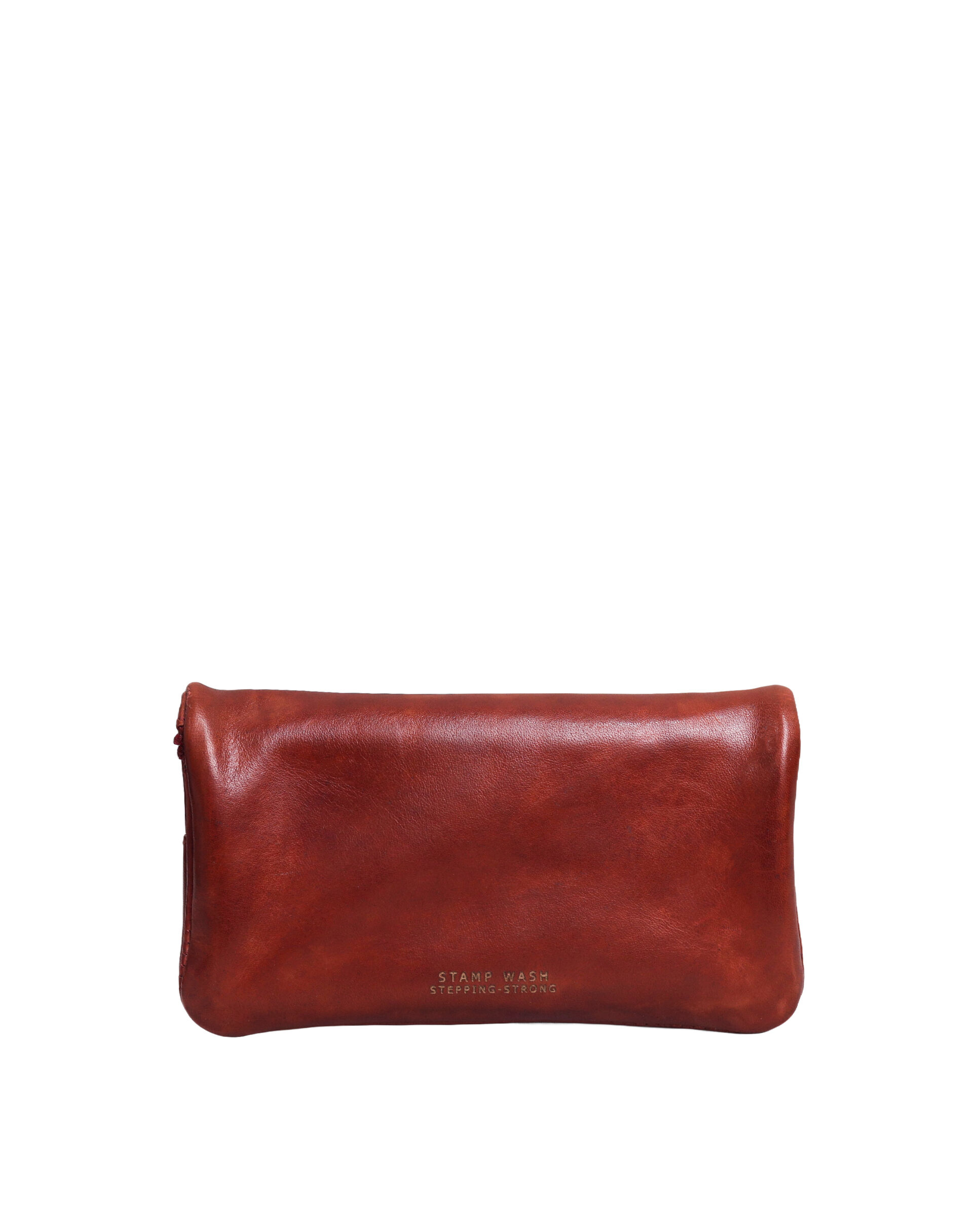 Large washed leather snuff bag STAMP 99006