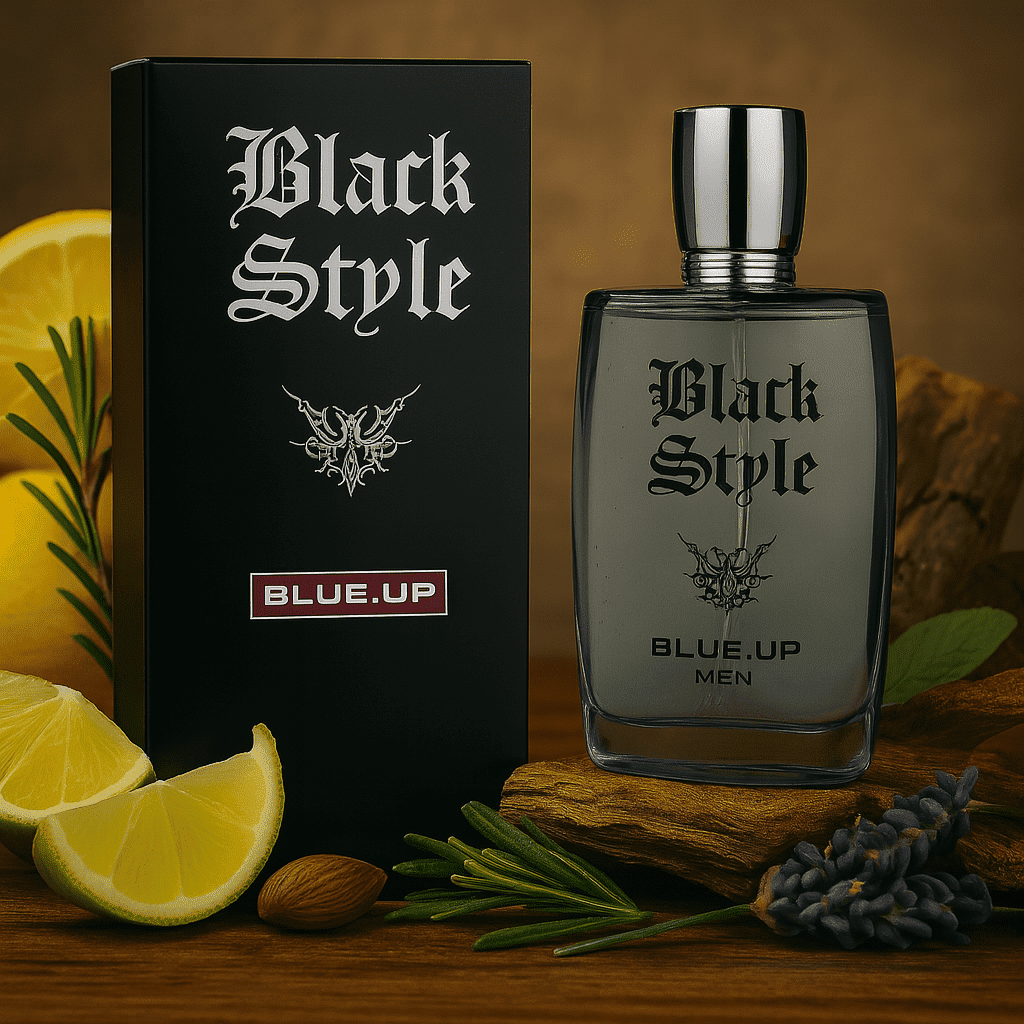 BLUE UP BLACK STYLE MEN – Men’s Eau de Toilette 100 ml | Aromatic and spicy woody inspiration