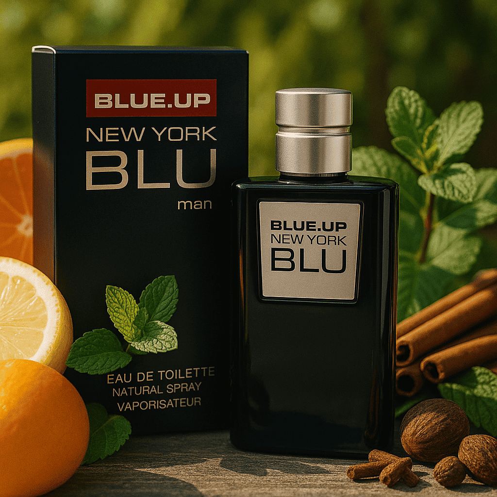 BLUE UP NEW YORK BLUE MEN – Men’s Eau de Toilette 100 ml | Woody, aromatic and magnetic
