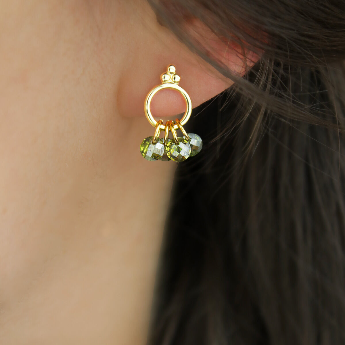 Ohrschmuck aus Edelstahl und Zirkonia-Strasssteinen – Minimalistische Ohrringe
