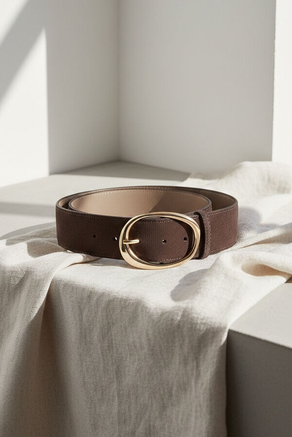 Ceinture femme en cuir daim largeur 5 cm REF1001-50