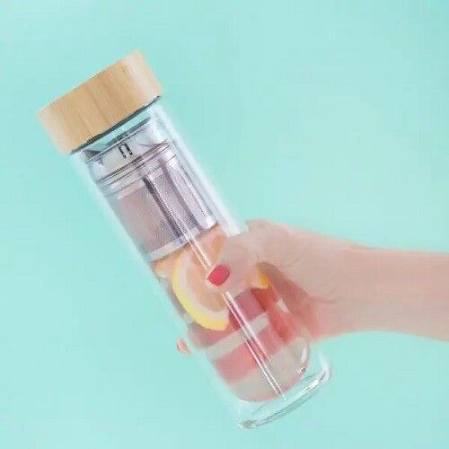 Infuseur Verre Bambou