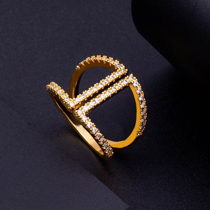 Geometrischer Pavé-offener Ring