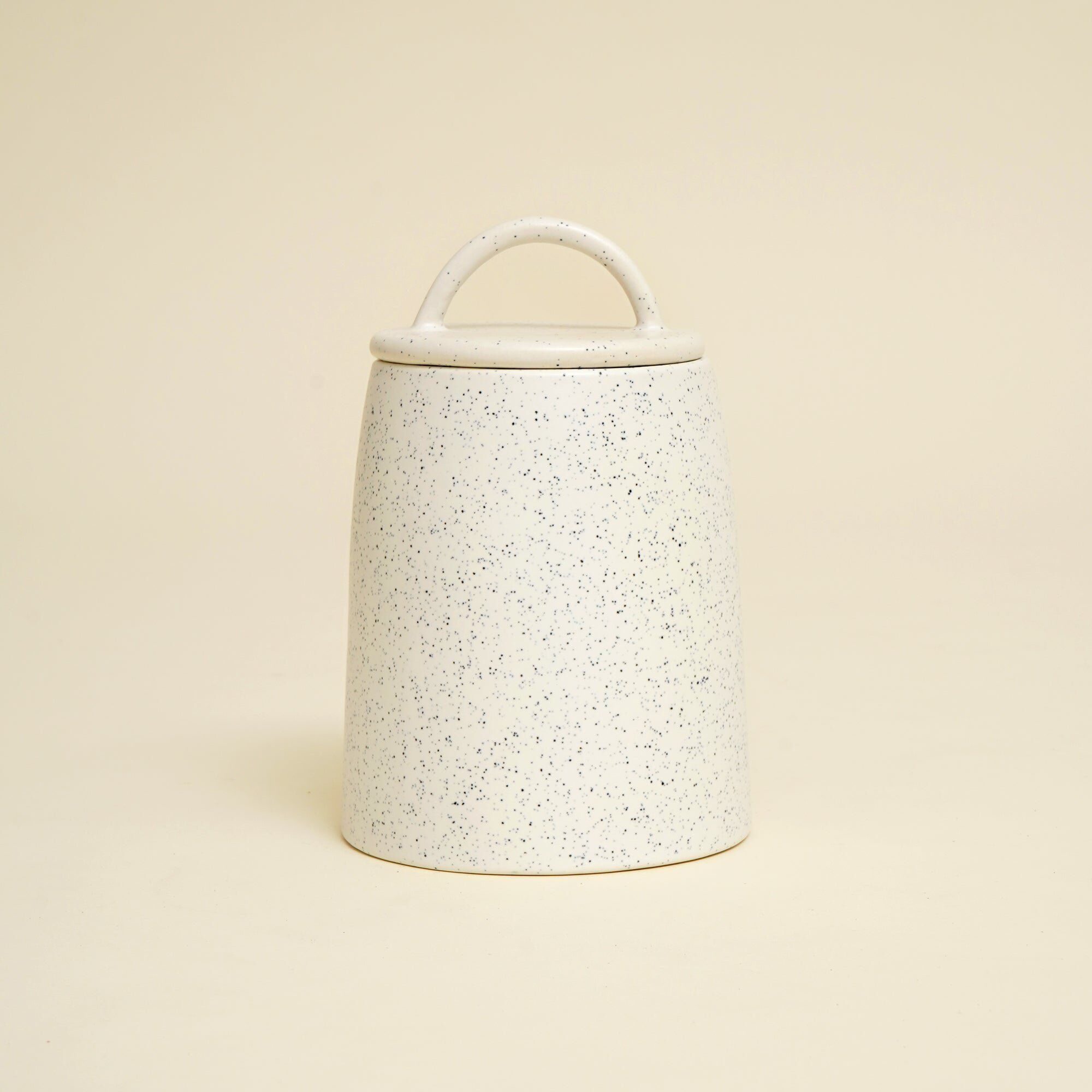 White Ceramic Canister - Large Storage Canister White