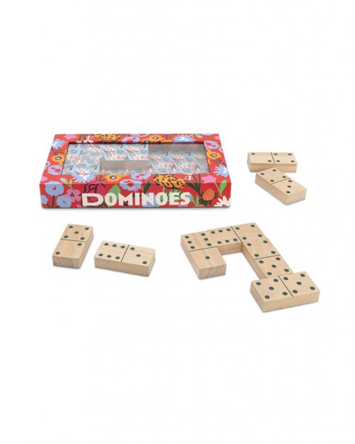 Dominoes Game Set, Floral