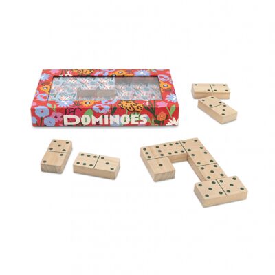 Set da gioco del domino, floreale