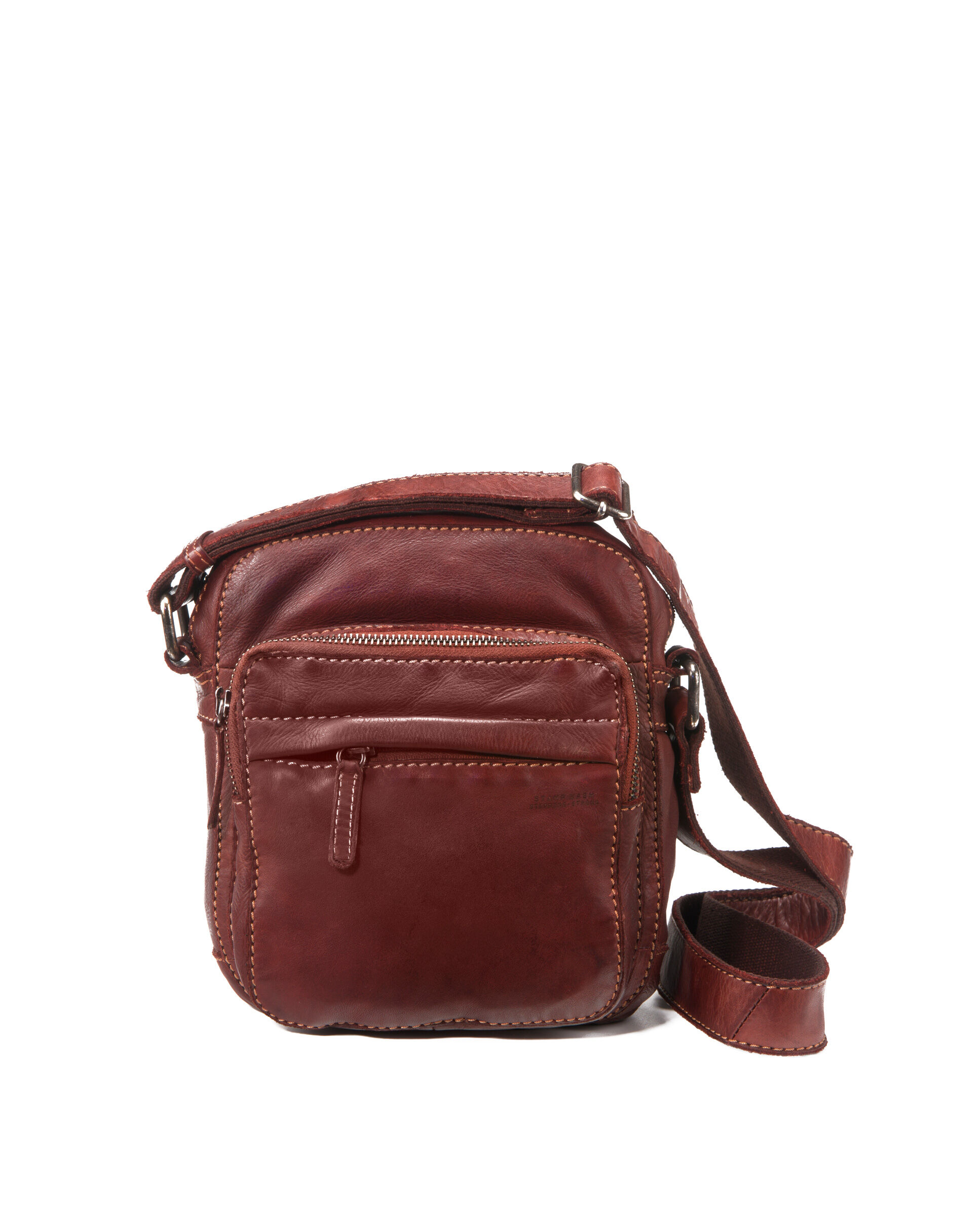 STAMP 123 shoulder bag in washed leather