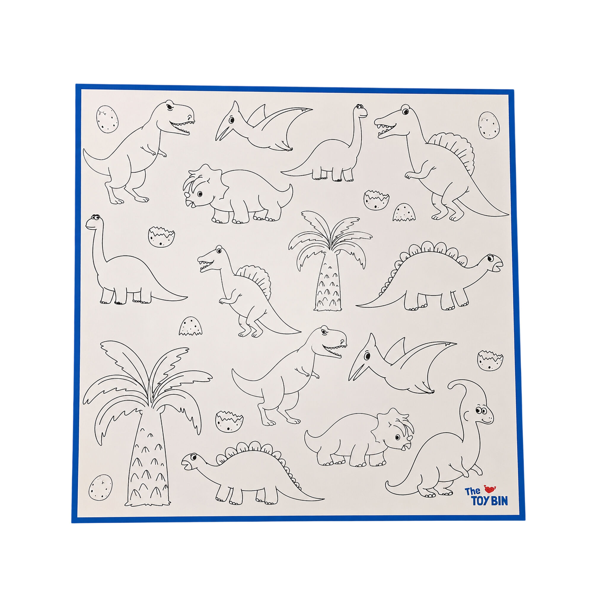 Big floor drawing board with dinos for kids - 145x145 cm / ideal for messy play, creative play