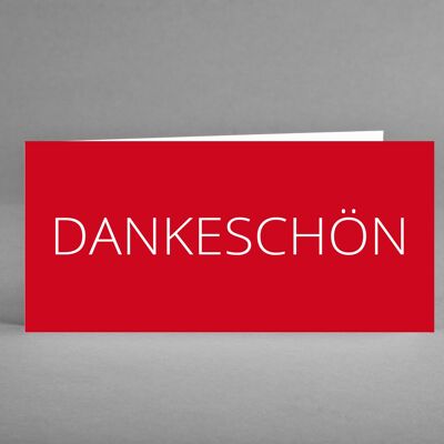 ELEGANT UND KLASSISCH: 10 rote Dankeschön-Karten inkl. Kuverts