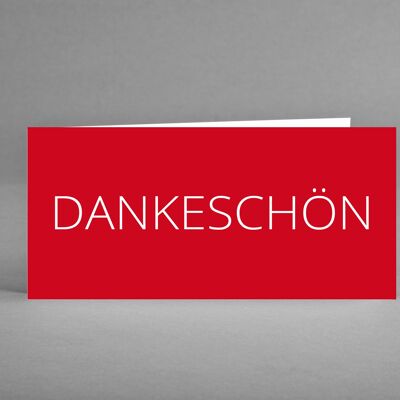 ELEGANT UND KLASSISCH: 10 rote Dankeschön-Karten inkl. Kuverts