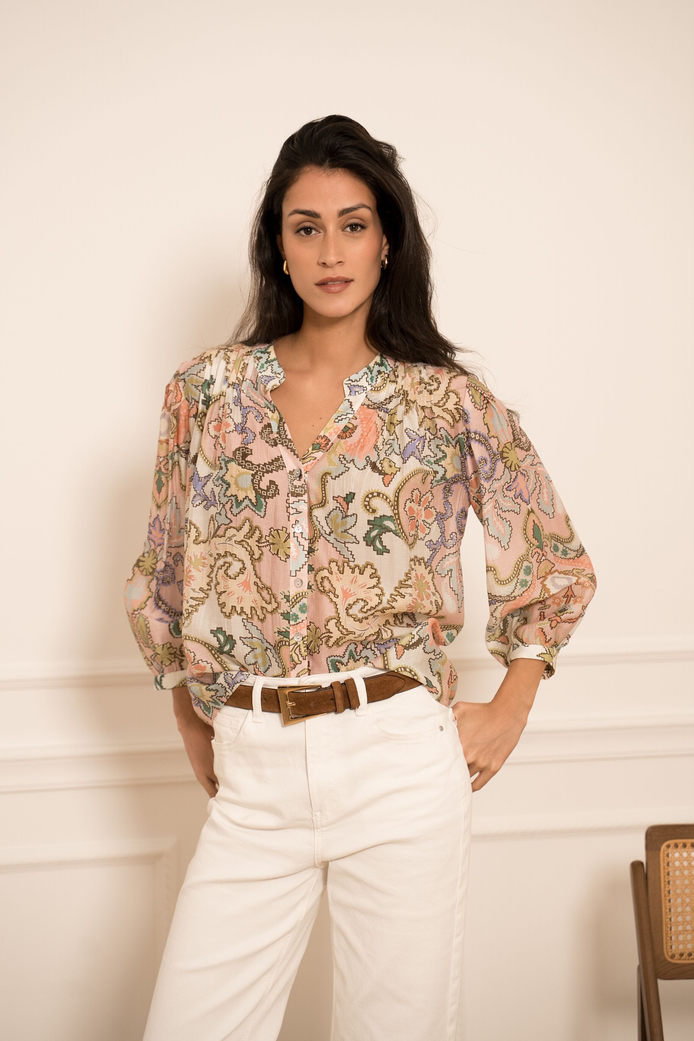 Saint Tropez printed viscose-silk shirt - CK08136