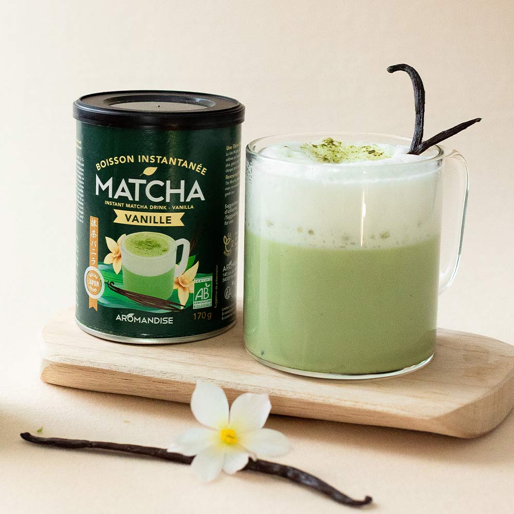 Organic Vanilla Matcha - Barista Instant Drink - 170g - Aromandise