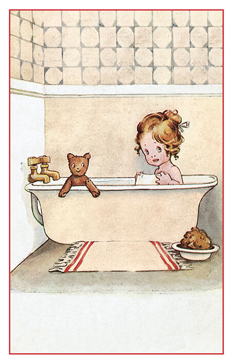 Postkarte Badewanne