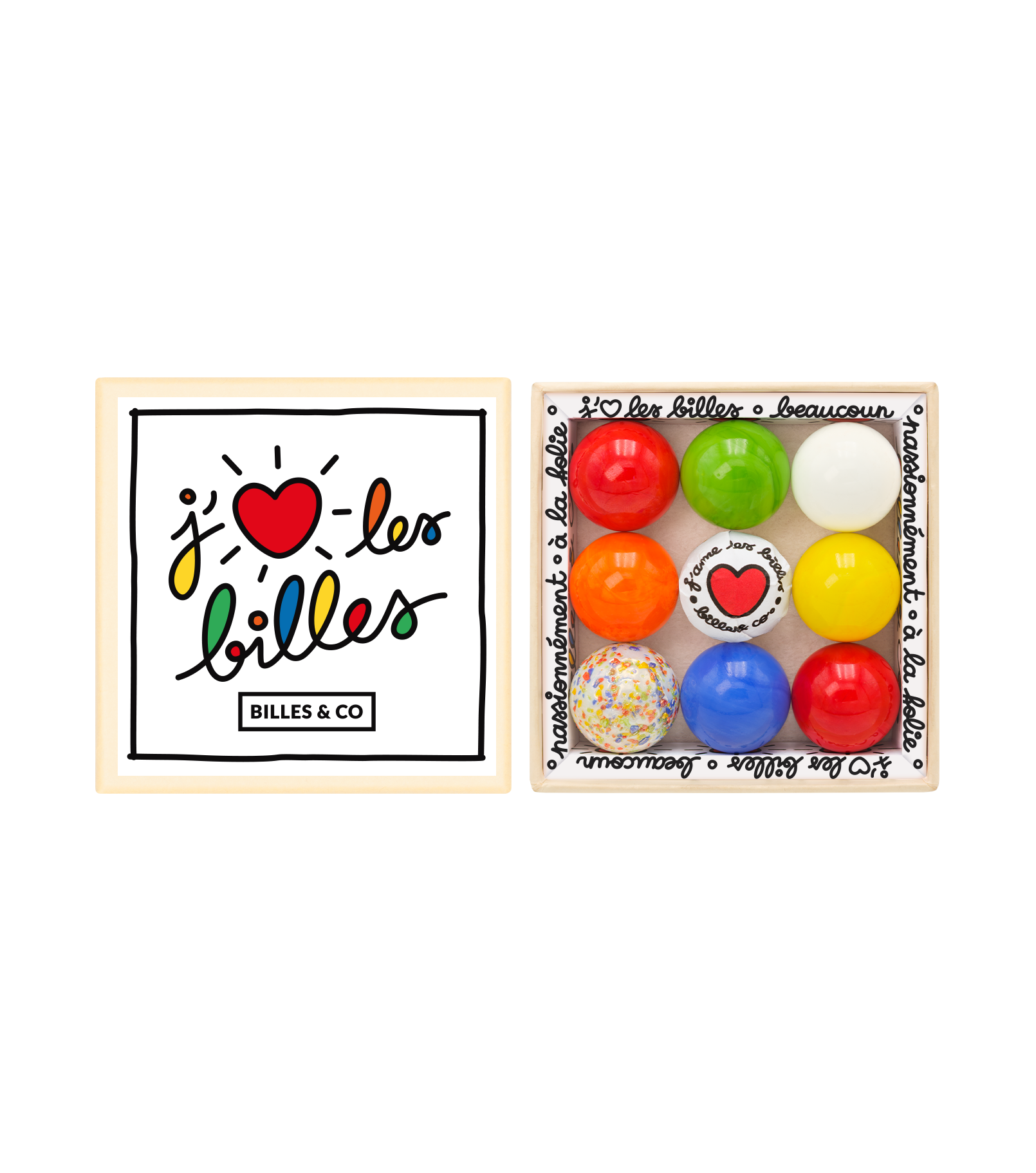 Set regalo "Adoro le biglie"