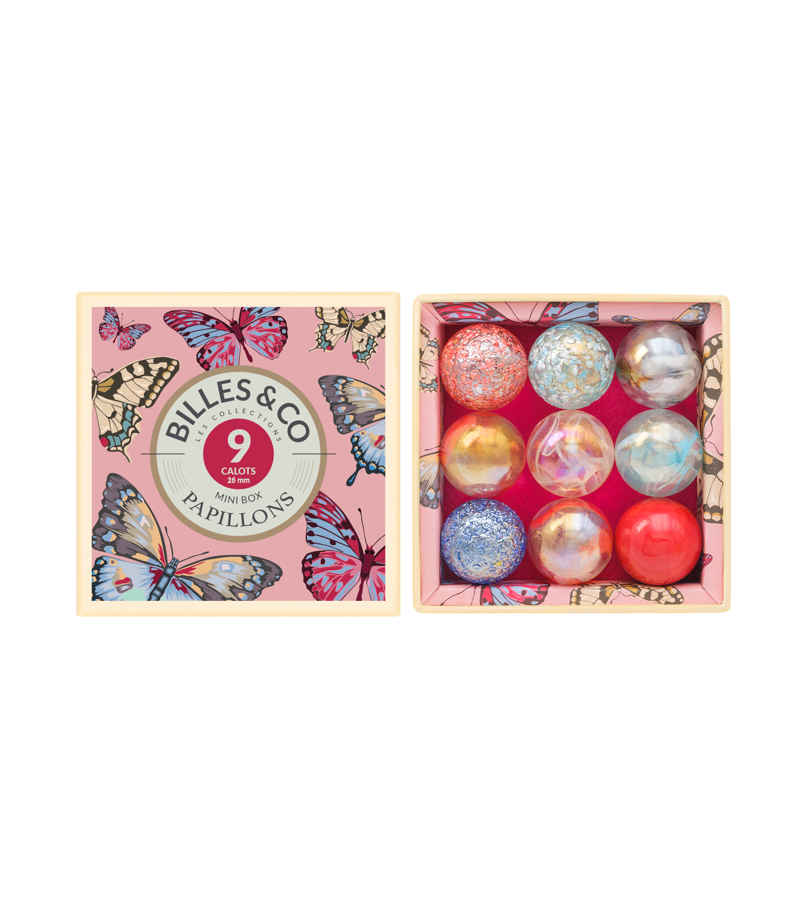 Pink Butterfly Caps Gift Set