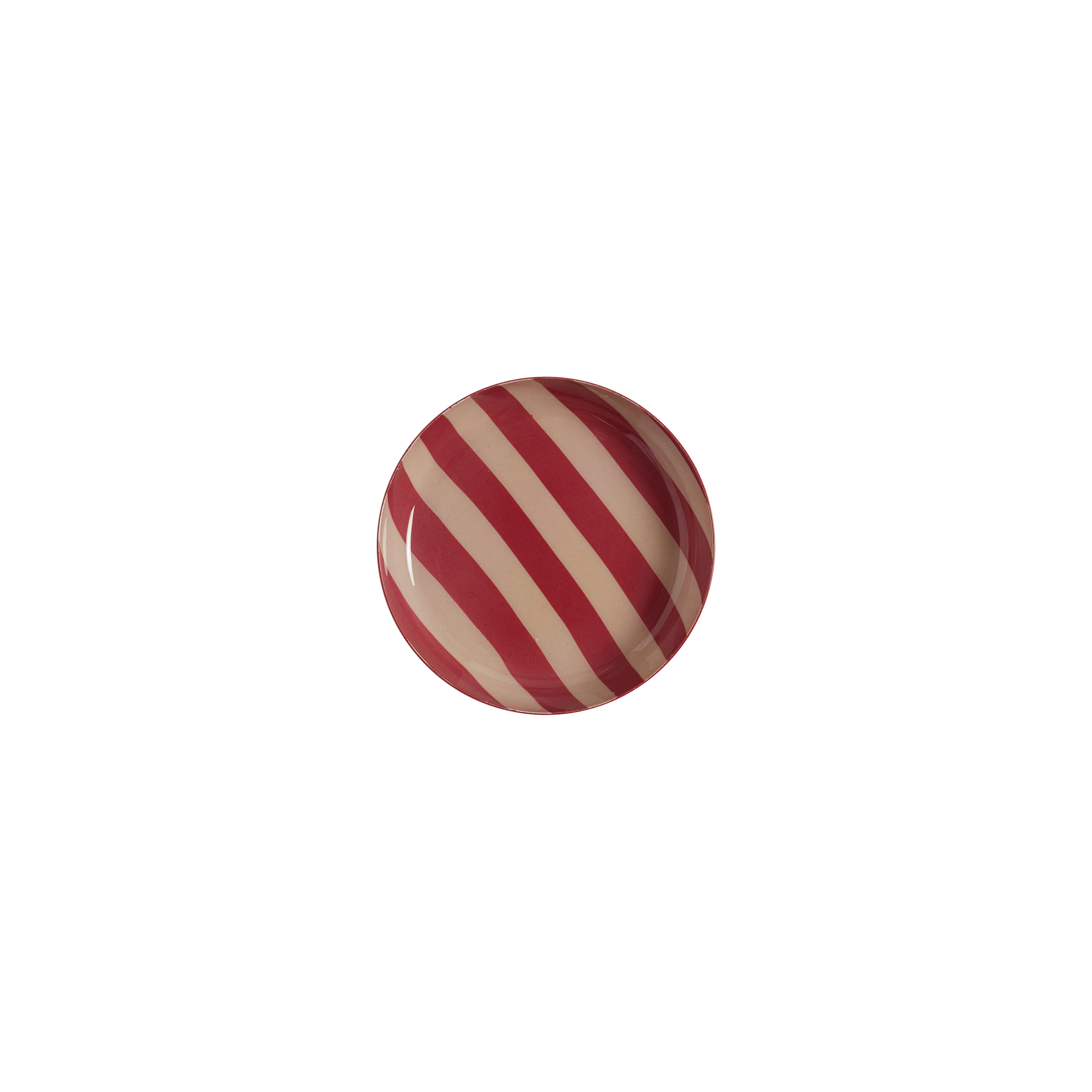 Rondo 10cm Tray - Burgundy Stripes