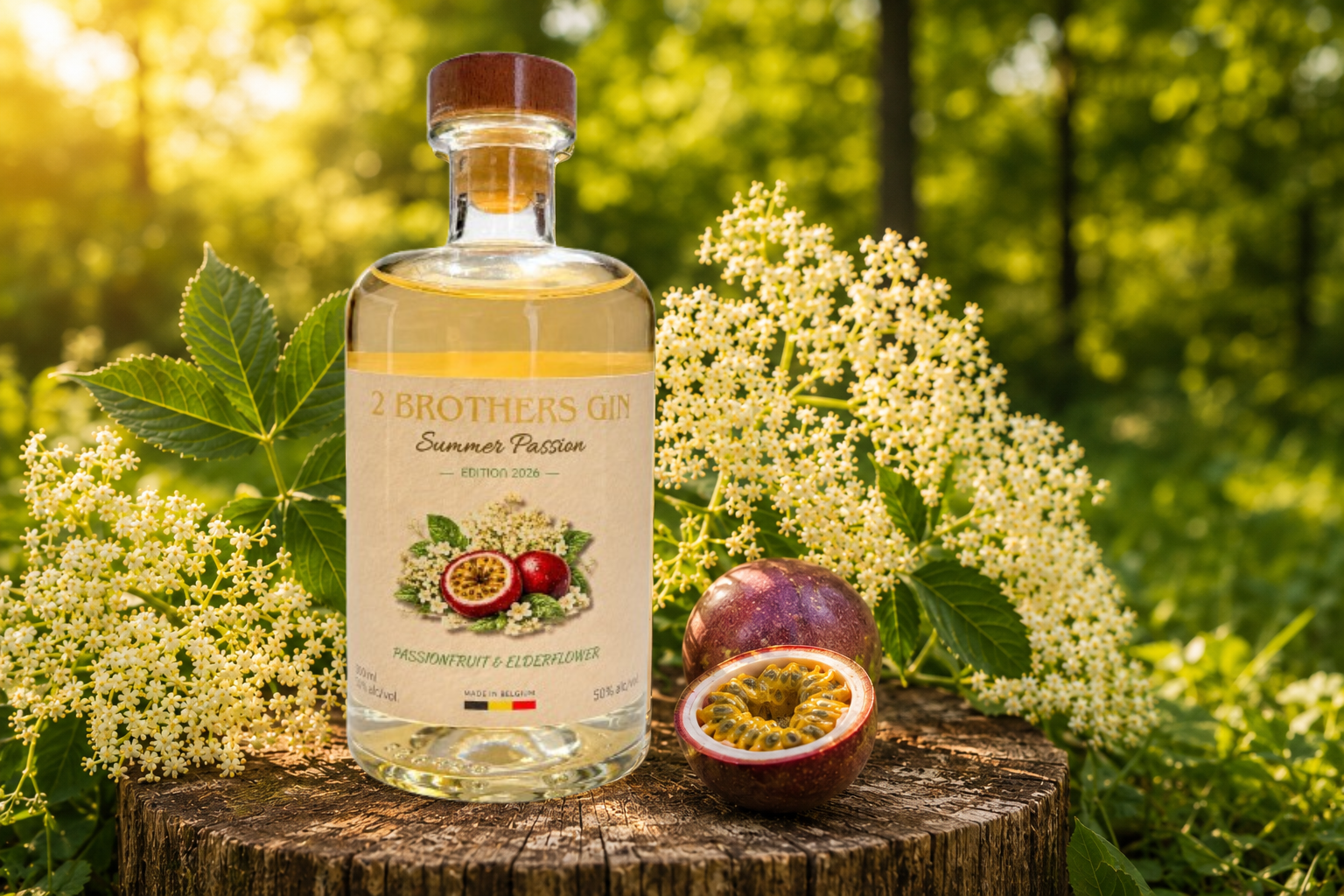 2 Brothers Gin Limited Summer Edition 2026, with Passion Fruit, Elderflower & Lemon Balm