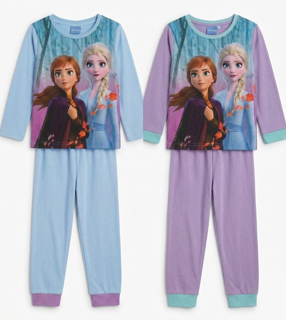 Disney Frozen Anna & Elsa Kinderpyjama-Sets – Zweifarbige Auswahl
