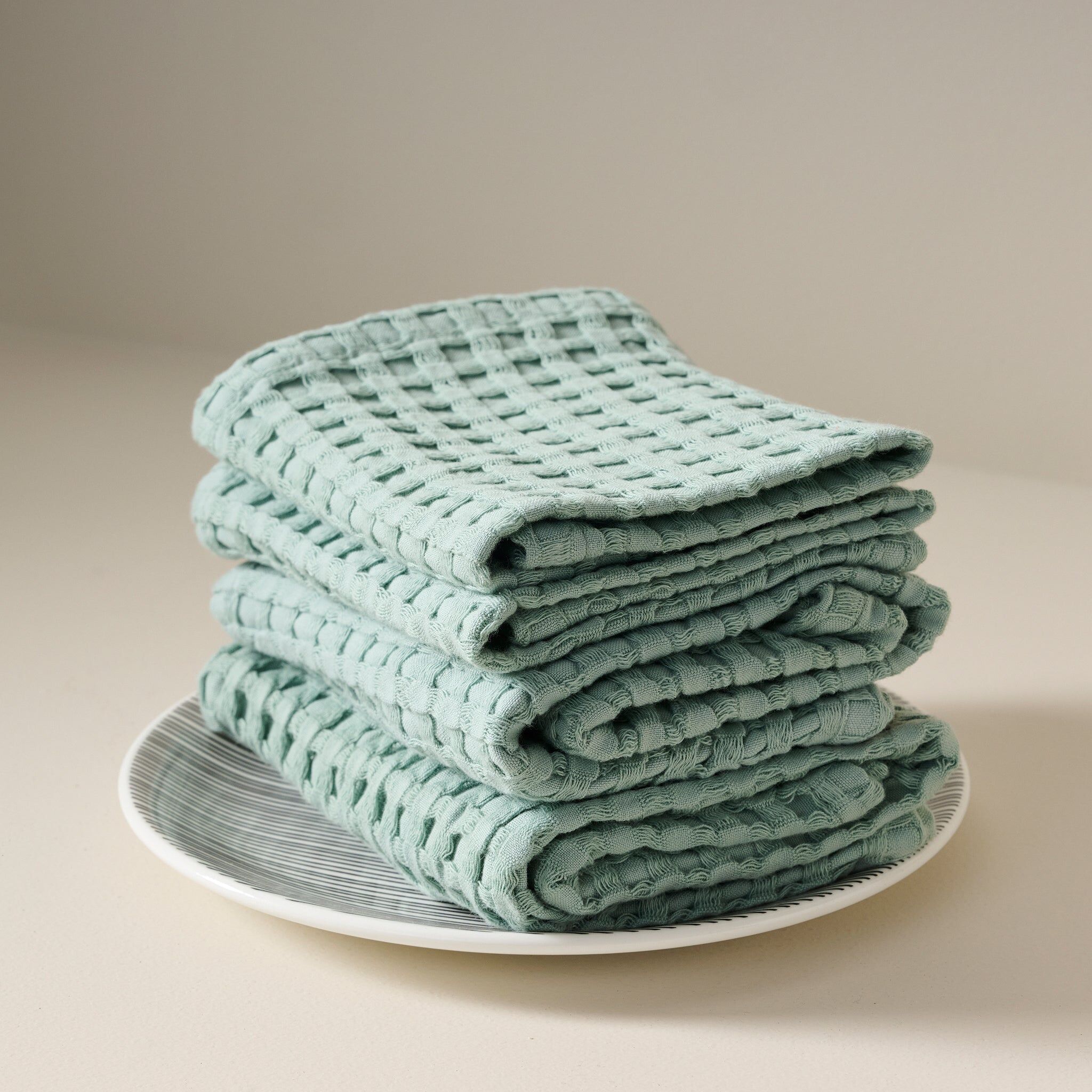 StoneBlue | Cotton | Waffle | Face Towel