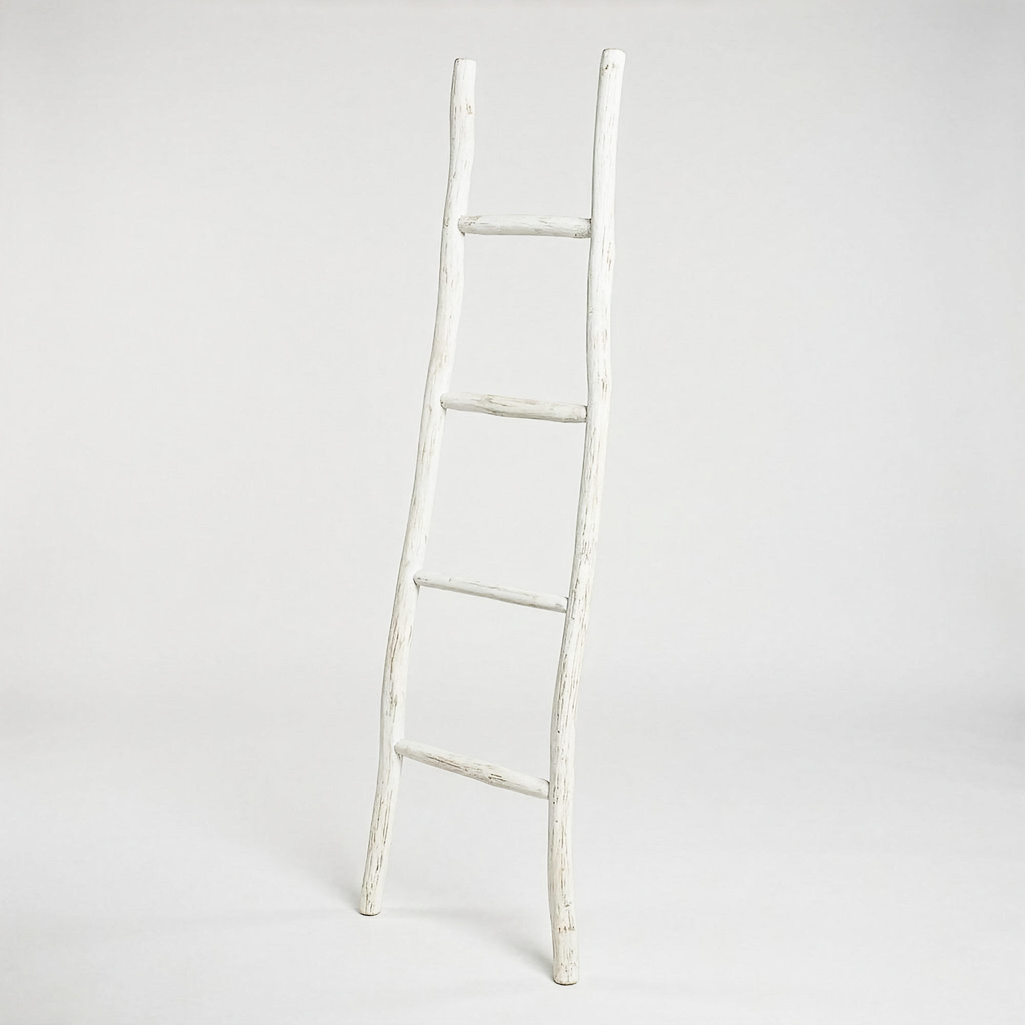 Escalera Grande - Madera de Kemu - 1,5 m - Blanqueada - Estilo japonés