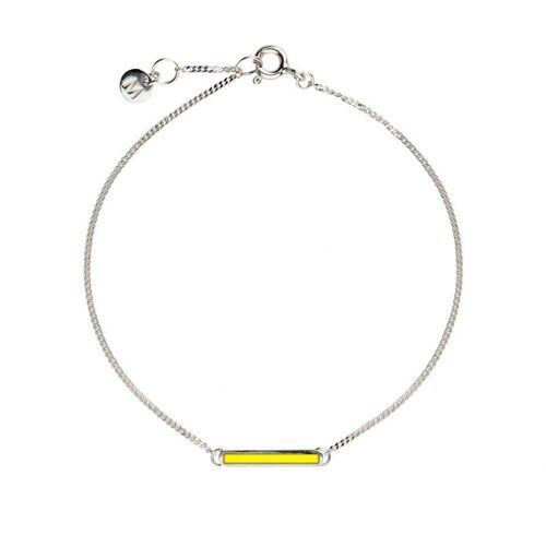 Yellow Little Bar of Strength - Wrist (Sterling Silver)