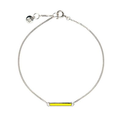 Yellow Little Bar of Strength - Wrist (Sterling Silver)