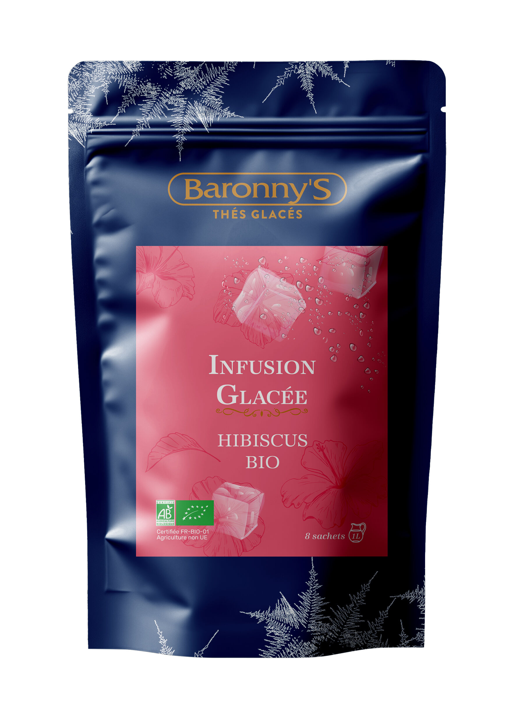 Organic Hibiscus Iced Infusion - Doypack of 8 sachets