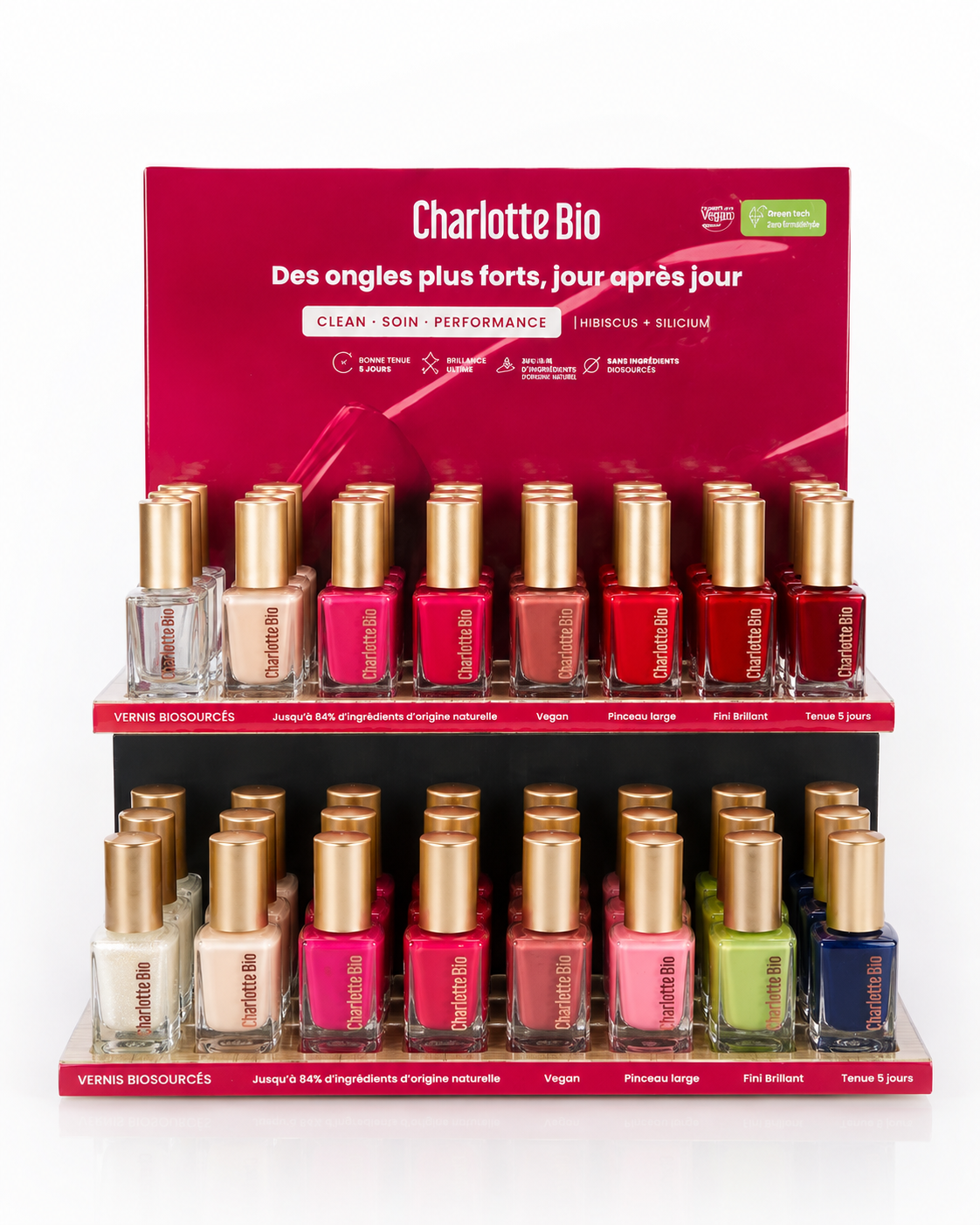Nail Polish Display Stand - Bio-based Care - 12 shades