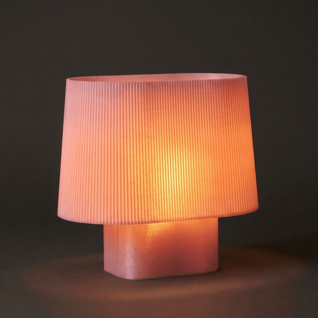 Loomus Table Lamp – Round Designer Lamp E14 in Pink, Beige, Green | Roomberry