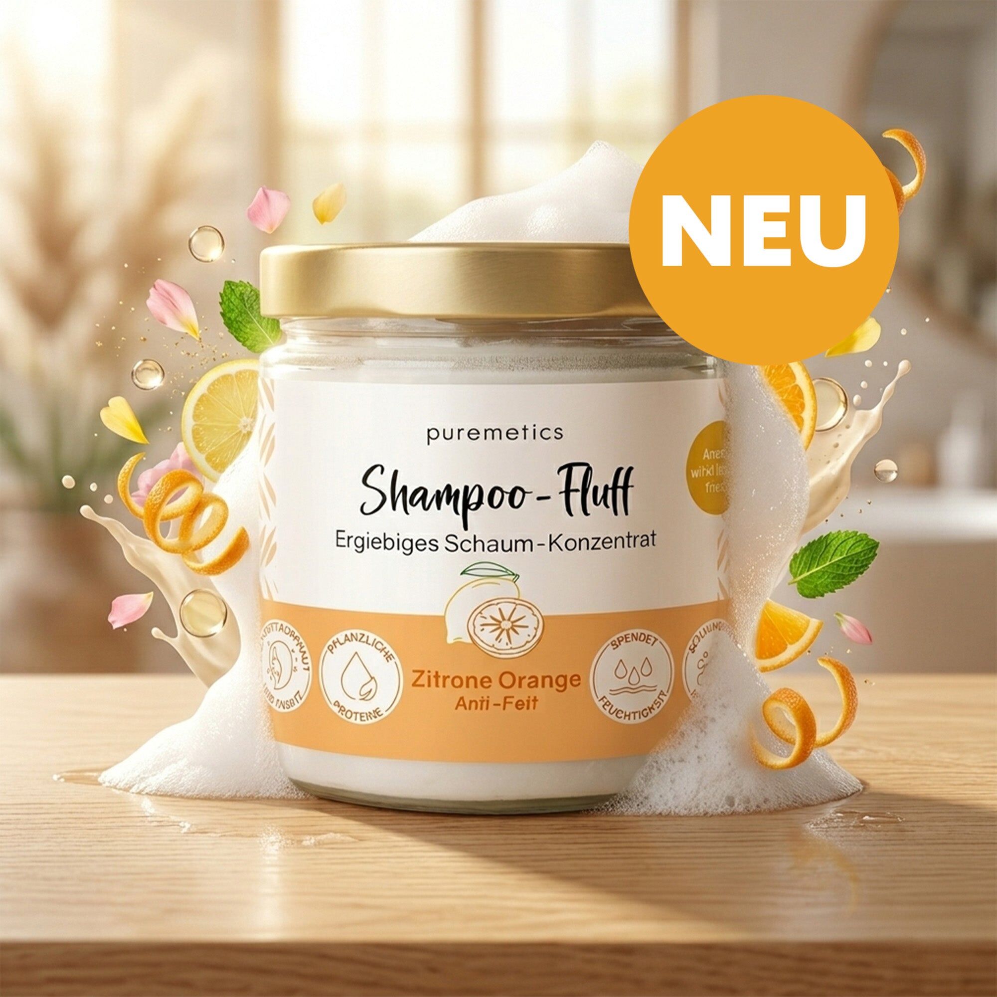 Anti-Grease Shampoo Fluff ‘Lemon Orange’