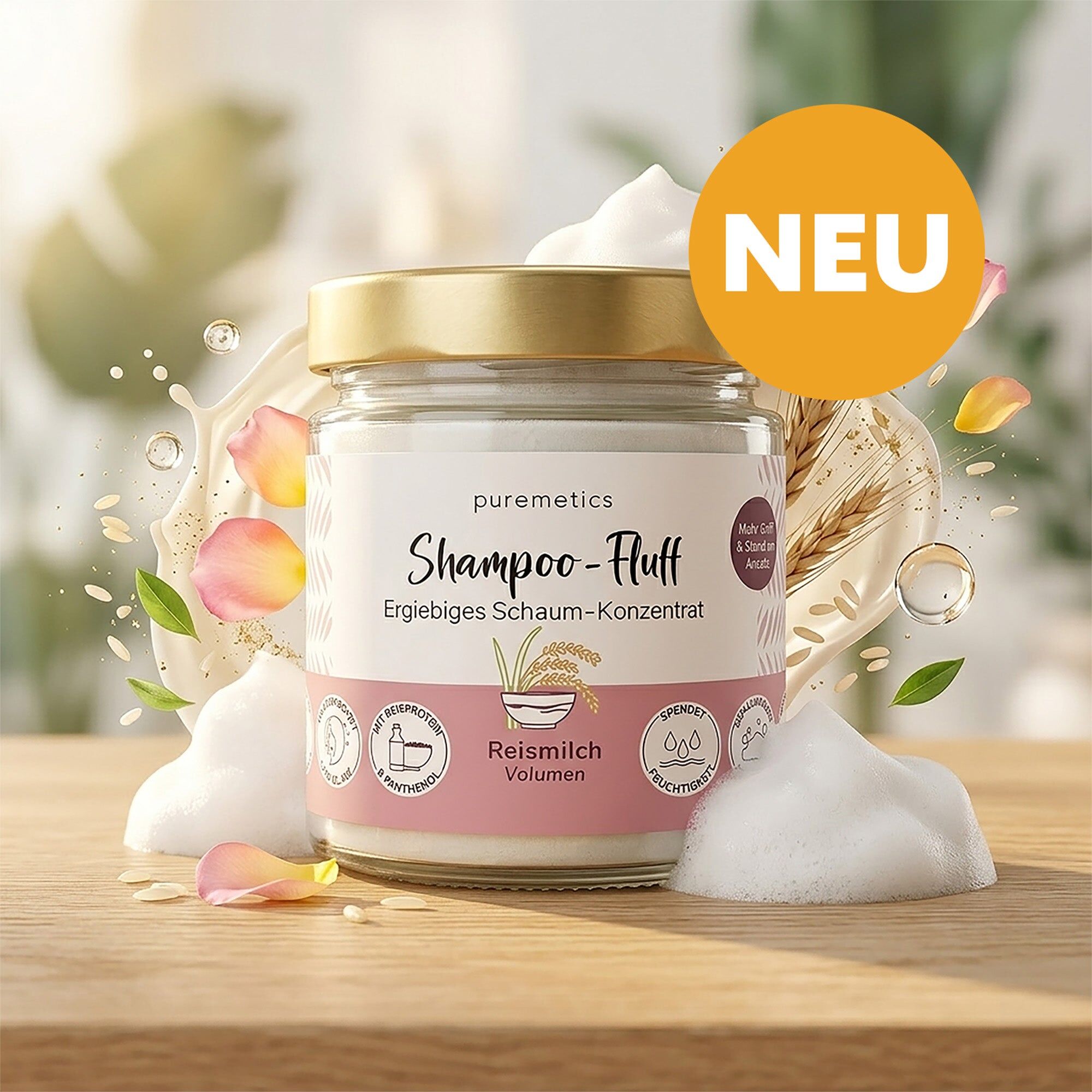 Volume Shampoo Fluff ‘Rice Milk’