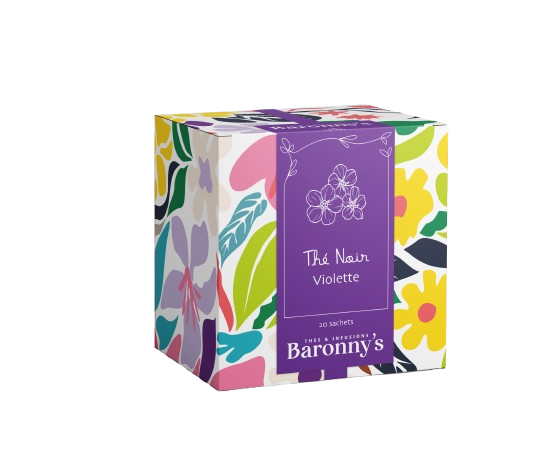 Black violet tea - Box of 20 tea bags