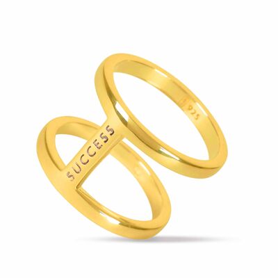 Success Double Band - Small - Gold