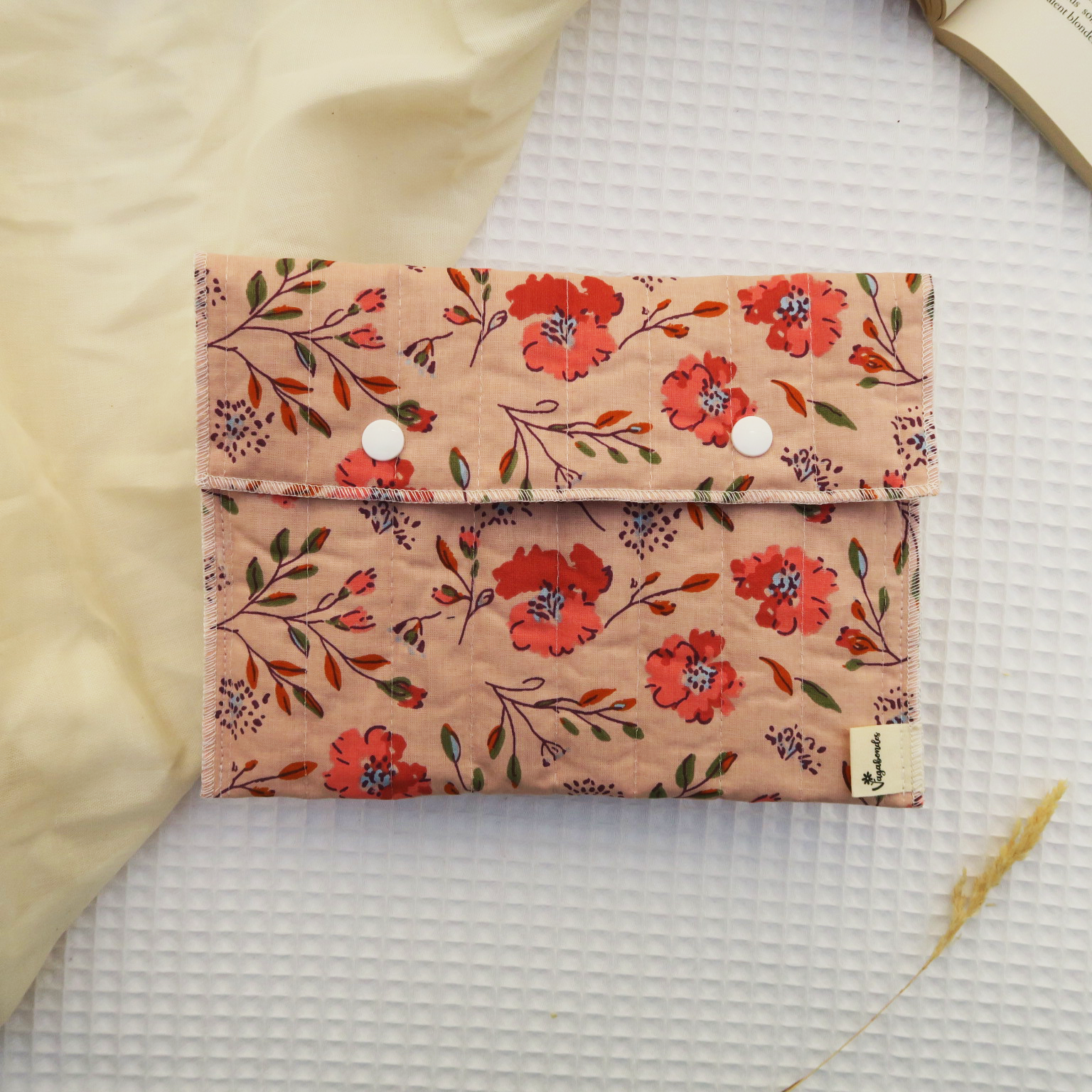 Cotton book sleeve 16x22 cm - Pocket size - JOSY - Les Beaux Jours Collection