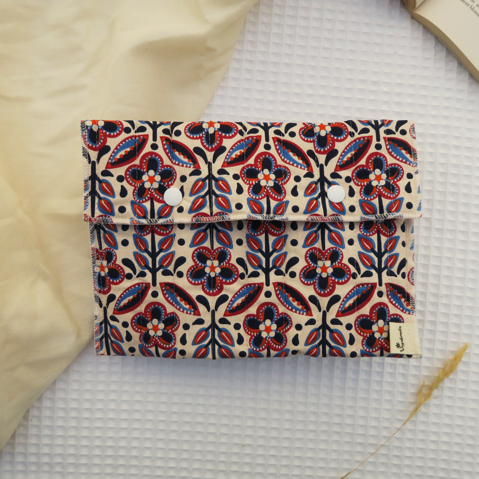 Cotton book sleeve 16x22 cm - Pocket size - JAKLYNN - Golden Glows Collection