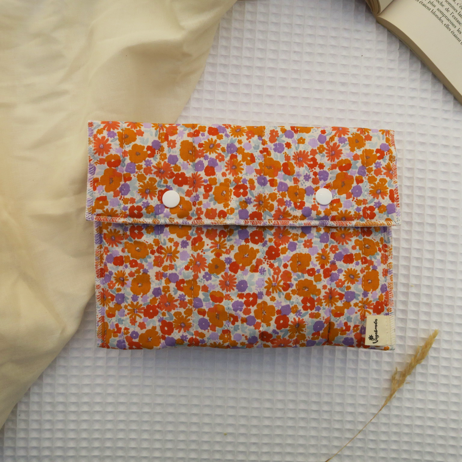 Cotton book cover 16x22 cm - Pocket size - MIZET - Golden Glows Collection