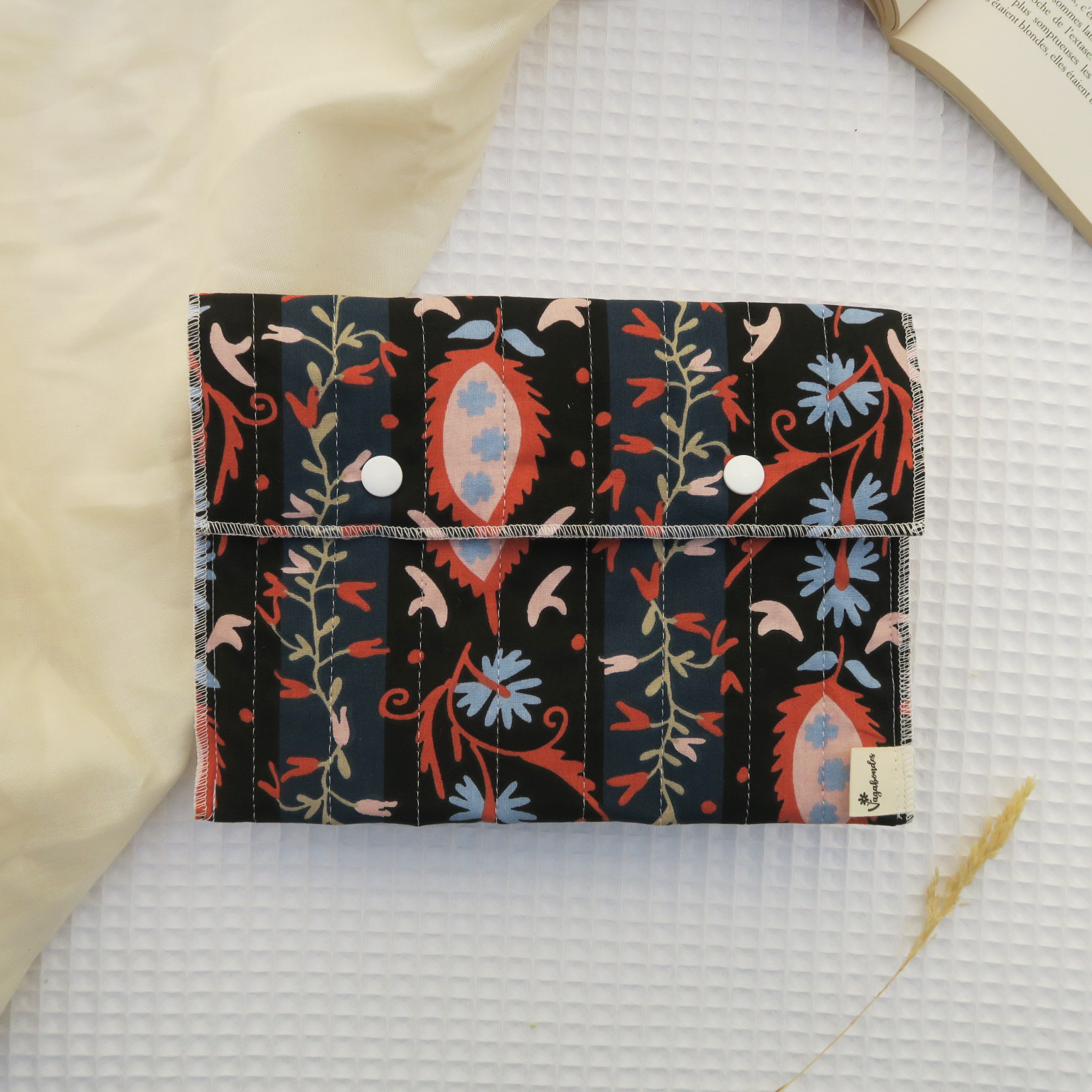 Cotton book cover 16x22 cm - Pocket size - ALEZIA - Golden Glows Collection