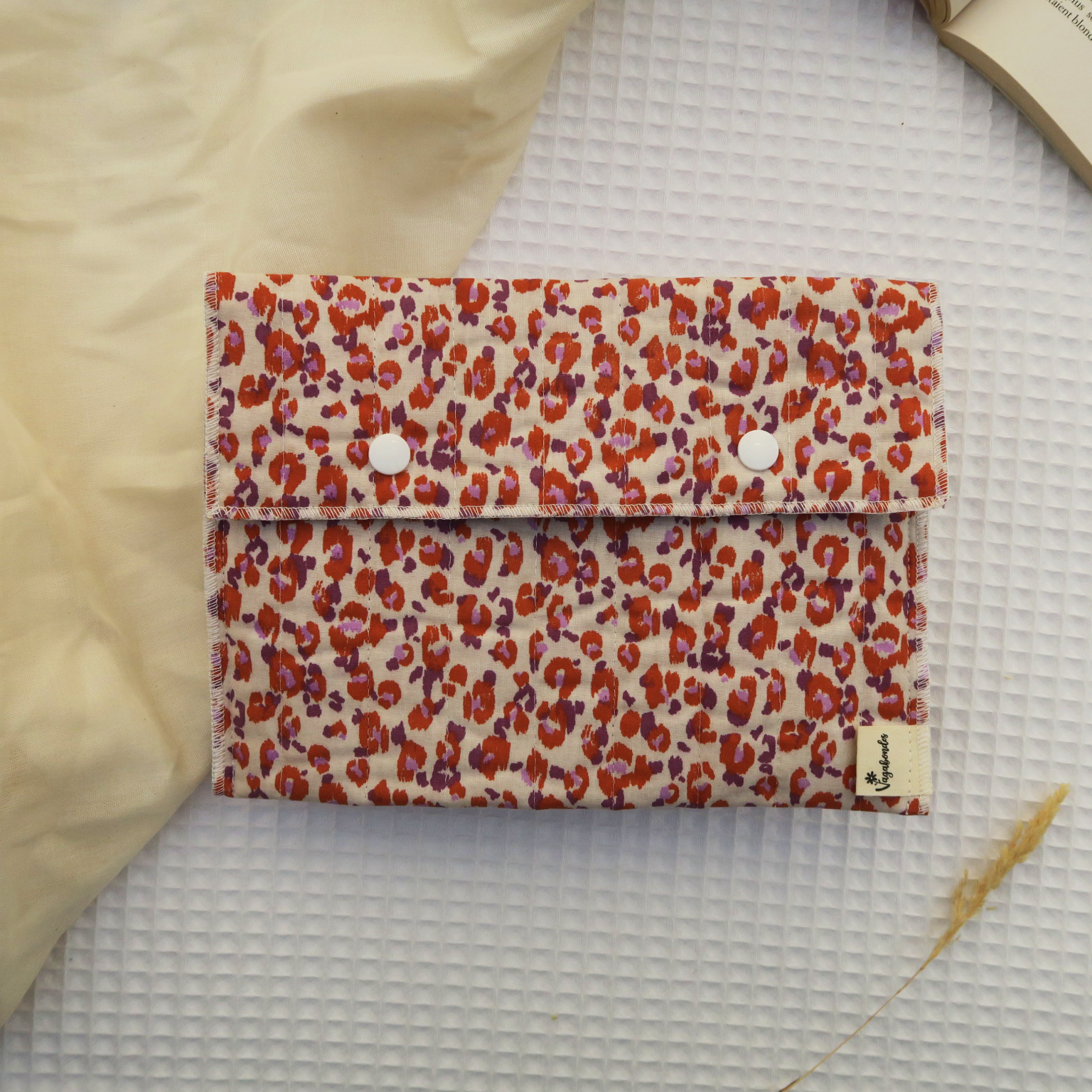 Cotton book cover 16x22 cm - Pocket size - KARLI - Golden Glows Collection