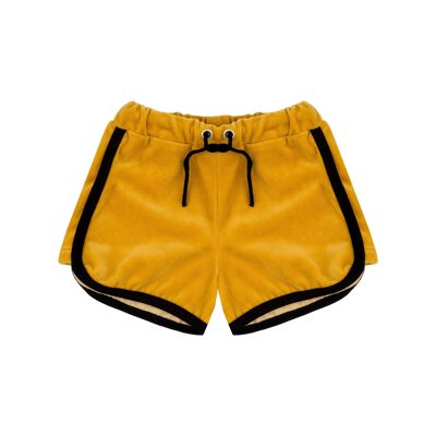 Velour Retro Shorts Golden Gator Yellow