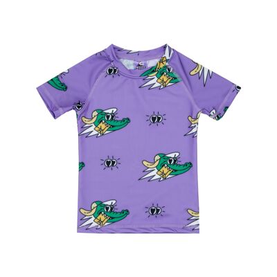 Swim Top Golden Gator Purple