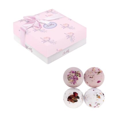 Soft rose set of 4 balls + gift box