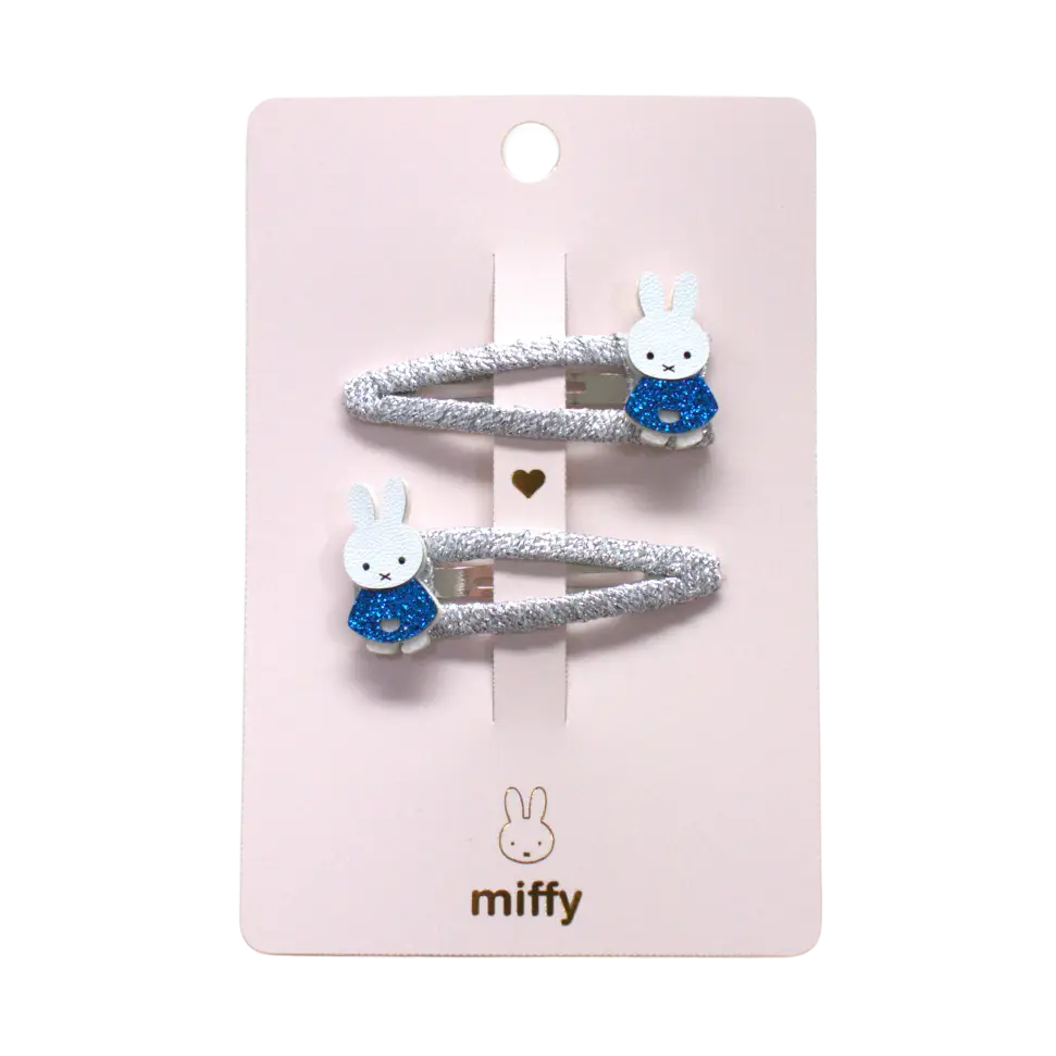 Duo of Miffy Blue Barrettes - Miffy x Yuko B Collection.