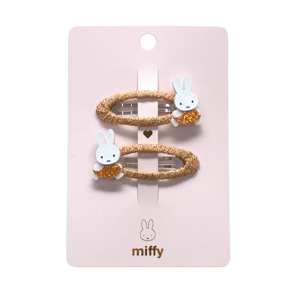 Duo of Miffy Bronze Hair Clips - Miffy x Yuko B Collection.