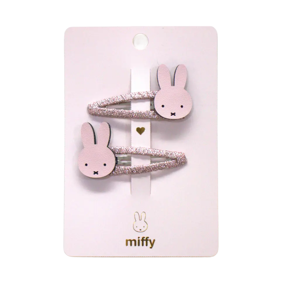 Duo of Miffy Pink Barrettes - Miffy x Yuko B Collection.