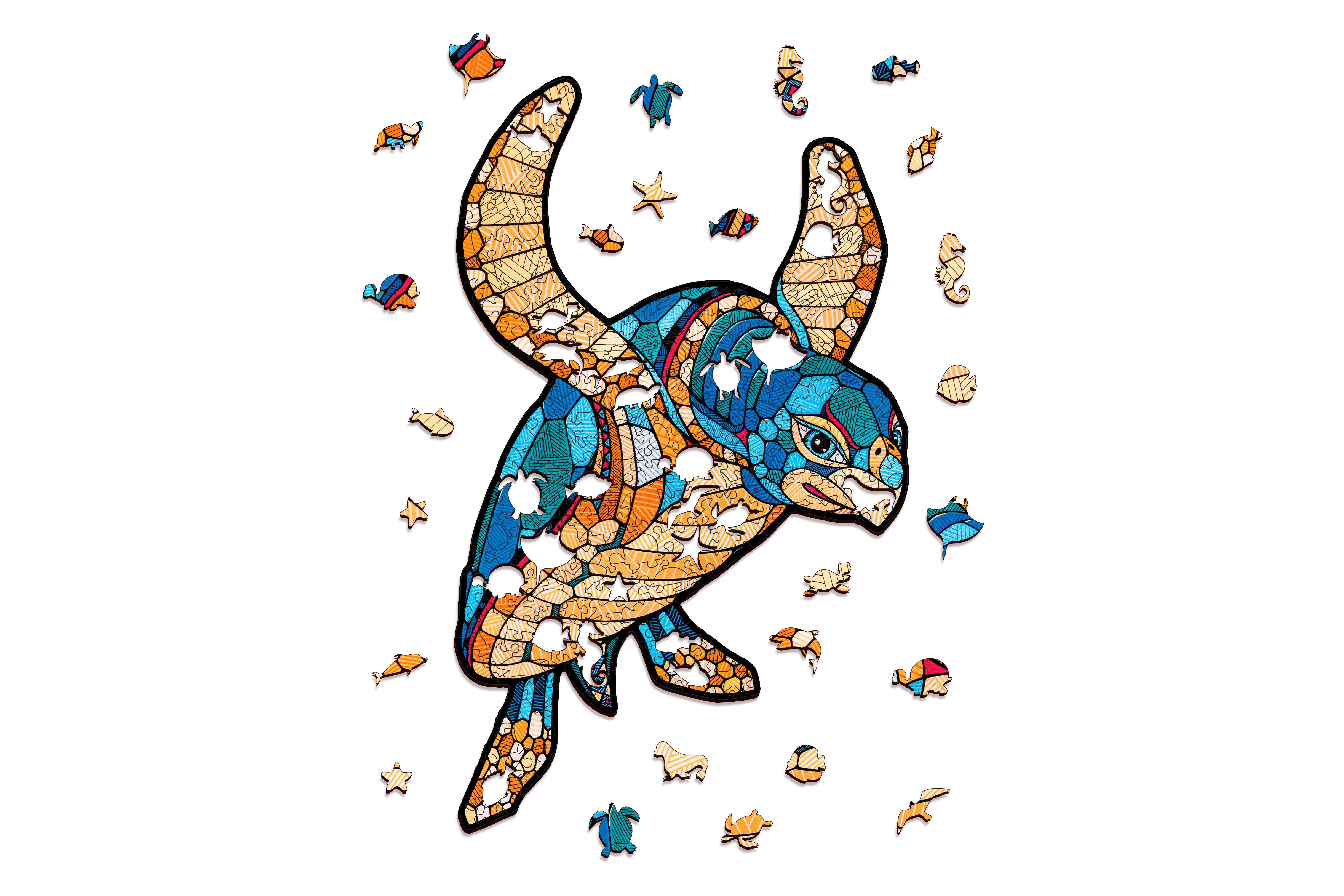 Wooden classic puzzle "Turtle"