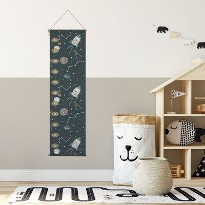 Growth chart with space theme