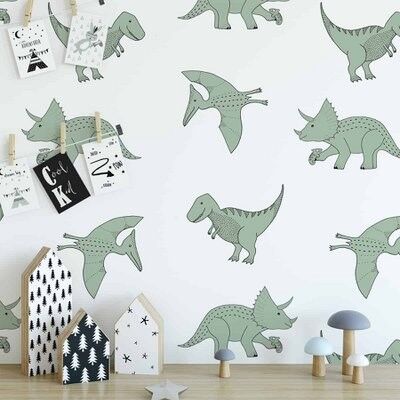 Dino wallpaper green